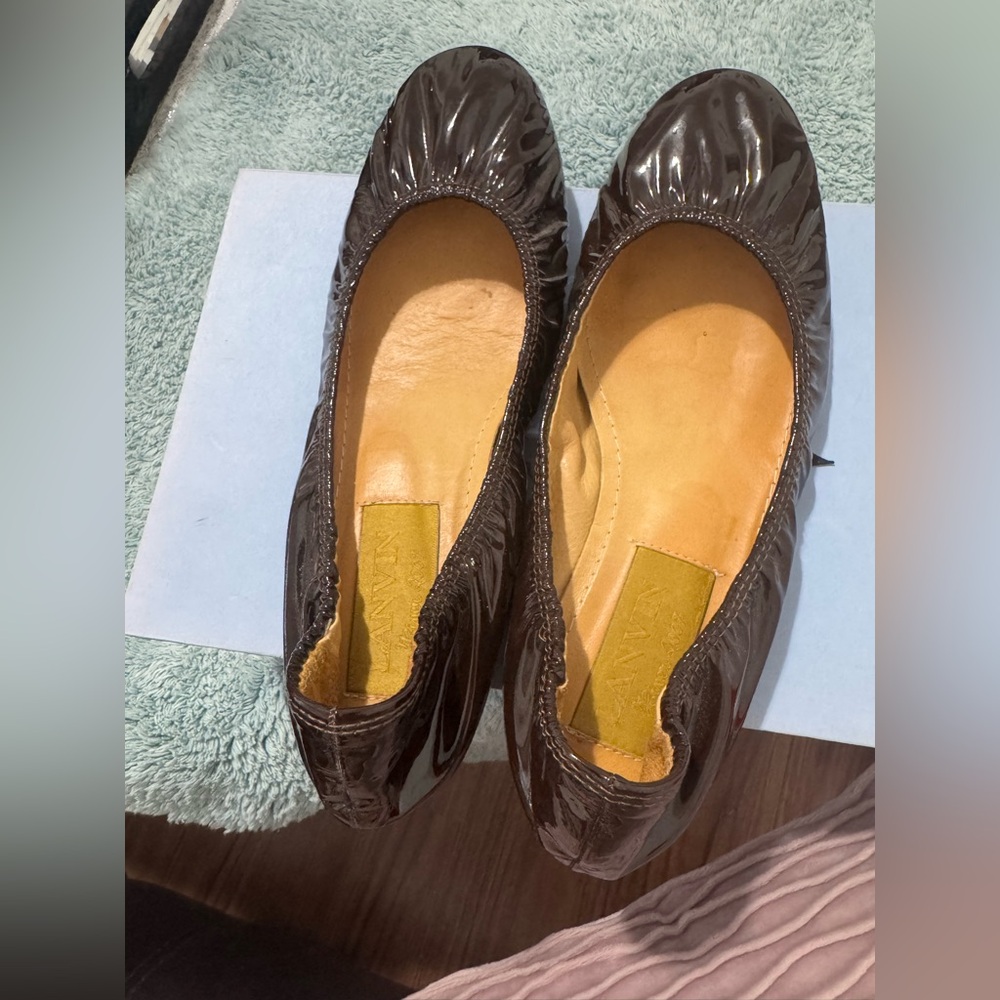 LANVIN PARIS  marron fonce Loafers with Elegant Design